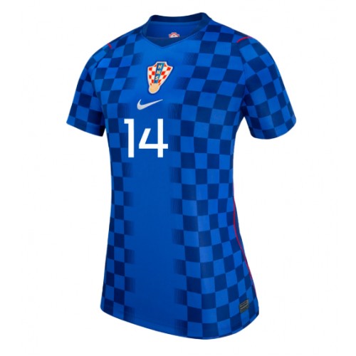 Kroatien Ivan Perisic #14 Bortatröja Dam VM 2026 Kortärmad